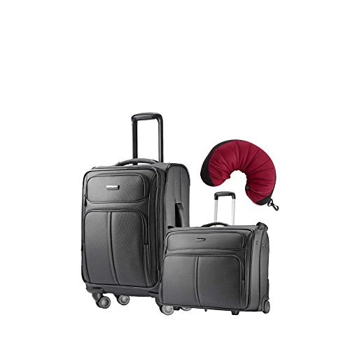 Samsonite Leverage LTE 3 Piece Carry-On Bundle | 20", Wheeled Garment Bag, Travel Pillow 3 Samsonite Leverage LTE 3 Piece Carry-On Bundle | 20", Wheeled Garment Bag, Travel Pillow