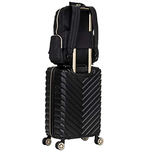 Kenneth Cole Reaction Women's Sophie Backpack Silky Nylon 15" Laptop & Tablet RFID Bookbag For School, Work, & Travel, Black With 20" Carry-On, One Size 17 Kenneth Cole Reaction Women's Sophie Backpack Silky Nylon 15" Laptop & Tablet RFID Bookbag For School, Work, & Travel, Black With 20" Carry-On, One Size - Image 15