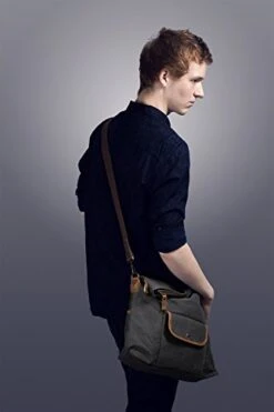 ECOSUSI Unisex Casual Hobo Canvas Cross Body Messenger Shoulder Bags Grey 19 ECOSUSI Unisex Casual Hobo Canvas Cross Body Messenger Shoulder Bags Grey -Vera Bradley Shop 410tCjNnSVL