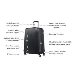 Titan Xenon Large 29'' Hardside Spinner Luggage, Black, One Size -Vera Bradley Shop 411ElTDN L