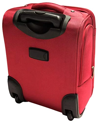 Mancini Leather Goods Wheeled Underseat Carry-on (Red) 4 Mancini Leather Goods Wheeled Underseat Carry-on (Red) - Image 2