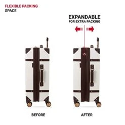 SwissGear 7739 Trunk, Hardside Spinner Luggage (White, Checked-Large 26 Inch) 16 SwissGear 7739 Trunk, Hardside Spinner Luggage (White, Checked-Large 26 Inch) -Vera Bradley Shop 411fVncTWtL