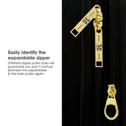 Badgley Mischka Modern Trolley Diamond 3 Piece Expandable Spinner Wheels Luggage / Suitcase Set (Black) -Vera Bradley Shop 4120nw1n5xL