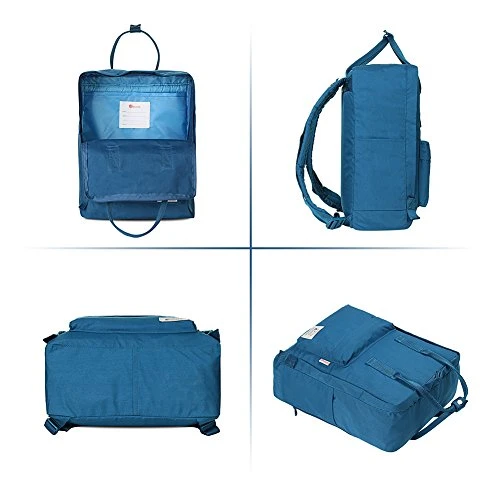 FLYCOOL Classic Canvas Square School Backpack Handbag For Women Navy 10 FLYCOOL Classic Canvas Square School Backpack Handbag For Women Navy - Image 8