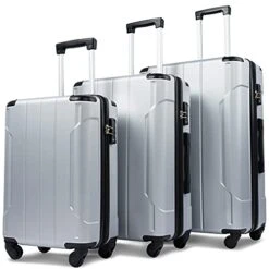 Merax 3 Piece Luggage Sets ABS Expandable Spinner Suitcase With TSA Lock 20 Inch 24 Inch 28 Inch