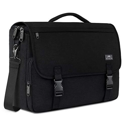 Messenger Bag For Men, Briefcases Lightweight Men's Laptop Bag 15.6 Inch Water Resistant Crossbody School Satchel Bags For Boys Computer Work Office Bag With Shoulder Strap, Black 3 Messenger Bag For Men, Briefcases Lightweight Men's Laptop Bag 15.6 Inch Water Resistant Crossbody School Satchel Bags For Boys Computer Work Office Bag With Shoulder Strap, Black