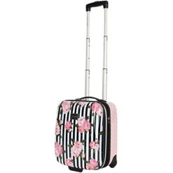 Betsey Johnson 4 Piece Designer Luggage - Expandable (ABS+PC) Hardside Lightweight Spinner Suitcases - Set Includes 15 Inch Underseat Bag, 20 Inch Carry On, 26 & 30 Inch Checked Bags (Stripe Roses) 15 Betsey Johnson 4 Piece Designer Luggage - Expandable (ABS+PC) Hardside Lightweight Spinner Suitcases - Set Includes 15 Inch Underseat Bag, 20 Inch Carry On, 26 & 30 Inch Checked Bags (Stripe Roses) -Vera Bradley Shop 412ckFKJqDL