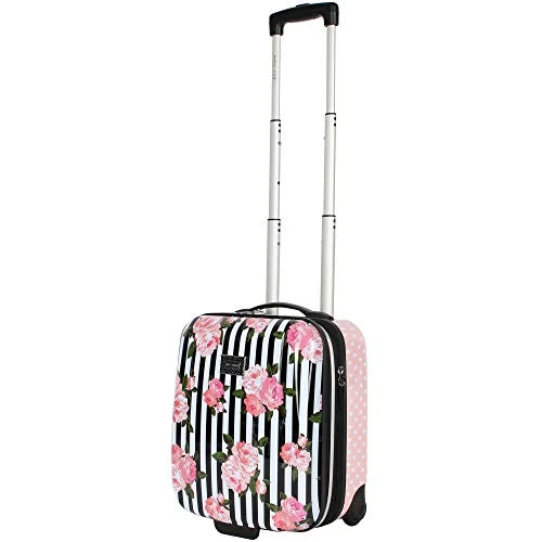 Betsey Johnson 4 Piece Designer Luggage - Expandable (ABS+PC) Hardside Lightweight Spinner Suitcases - Set Includes 15 Inch Underseat Bag, 20 Inch Carry On, 26 & 30 Inch Checked Bags (Stripe Roses) 7 Betsey Johnson 4 Piece Designer Luggage - Expandable (ABS+PC) Hardside Lightweight Spinner Suitcases - Set Includes 15 Inch Underseat Bag, 20 Inch Carry On, 26 & 30 Inch Checked Bags (Stripe Roses) - Image 5