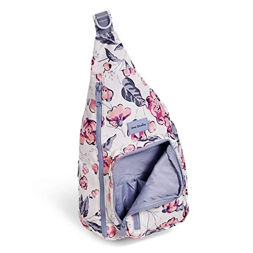 Vera Bradley Women's Recycled Lighten Up Reactive Sling Backpack, Hummingbird Blooms, One Size 4 Vera Bradley Women's Recycled Lighten Up Reactive Sling Backpack, Hummingbird Blooms, One Size - Image 2