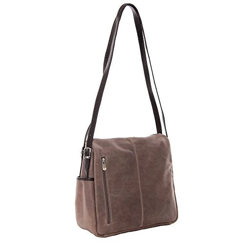 Piel Leather Top-Zip Handbag/Shoulder Bag, Toffee 3 Piel Leather Top-Zip Handbag/Shoulder Bag, Toffee