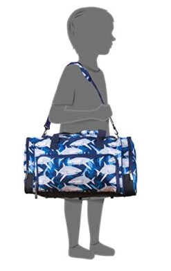 Wildkin Kids Weekender Duffel Bag For Boys And Girls, Carry-On Size And Perfect For Weekend Or Overnight Travel, 600-Denier Polyester Fabric Duffel Bags Measures 22 X 12 X 12 Inches (Sharks) -Vera Bradley Shop 414Mbb5rWcL