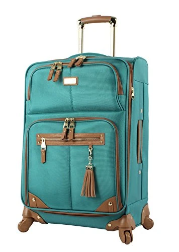 Steve Madden Designer Luggage Collection- 3 Piece Softside Expandable Lightweight Spinner Suitcases- Travel Set Includes Under Seat Bag, 20-Inch Carry On & 28-Inch Checked Suitcase (Harlo Teal Blue) 10 Steve Madden Designer Luggage Collection- 3 Piece Softside Expandable Lightweight Spinner Suitcases- Travel Set Includes Under Seat Bag, 20-Inch Carry On & 28-Inch Checked Suitcase (Harlo Teal Blue) - Image 8