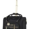 Steve Madden Designer 15 Inch Carry On Suitcase- Small Weekender Overnight Business Travel Luggage- Lightweight 2- Rolling Spinner Wheels Under Seat Bag For Women (Peek-A-Boo Black) -Vera Bradley Shop 414jIxV7dKL 6c2fcd73 de44 46b3 b218 314ee043df1c