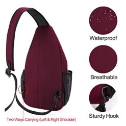 MOSISO Rope Sling Backpack (Up To 13 Inch), Multipurpose Crossbody Chest Shoulder Outdoor Travel Hiking Daypack, Wine Red 11 MOSISO Rope Sling Backpack (Up To 13 Inch), Multipurpose Crossbody Chest Shoulder Outdoor Travel Hiking Daypack, Wine Red -Vera Bradley Shop 414tXuPQq3L