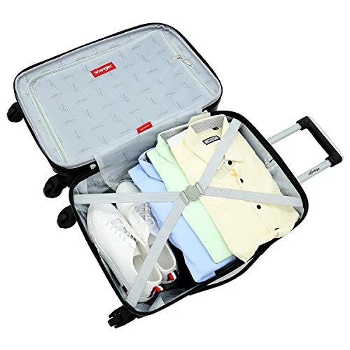 Wrangler Smart Luggage Set With Cup Holder And USB Port, Navy Blue, 20-Inch Carry-On 8 Wrangler Smart Luggage Set With Cup Holder And USB Port, Navy Blue, 20-Inch Carry-On - Image 6