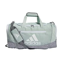 Adidas Defender III Medium Duffel Bag, Green Tint/White, One Size