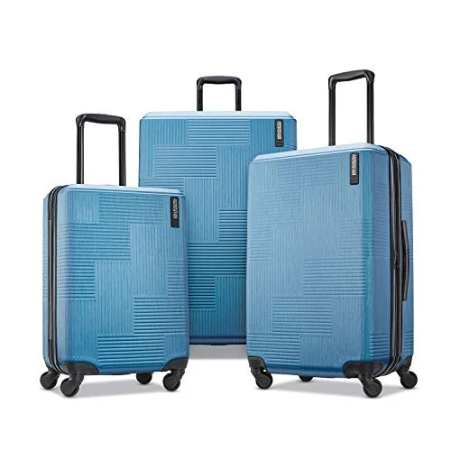 American Tourister Stratum XLT Expandable Hardside Luggage With Spinner Wheels, Blue Spruce, Checked-Medium 25-Inch 4 American Tourister Stratum XLT Expandable Hardside Luggage With Spinner Wheels, Blue Spruce, Checked-Medium 25-Inch - Image 2
