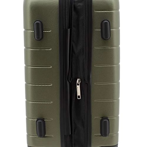 Wrangler Smart Luggage Set With Cup Holder And USB Port, Olive Green, 20-Inch Carry-On 7 Wrangler Smart Luggage Set With Cup Holder And USB Port, Olive Green, 20-Inch Carry-On - Image 5