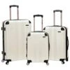 Rockland London Hardside Spinner Wheel Luggage, White, 3-Piece Set (20/24/28) -Vera Bradley Shop 416g Iz8tNL