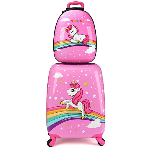 Emissary Kids Luggage With Wheels For Girls - 18” Unicorn Kids Suitcase With 14” Backpack - Kids Suitcases For Girls - Hard-Sided Rolling Kids Suitcase - Kids Carry On Luggage With Wheels 3 Emissary Kids Luggage With Wheels For Girls - 18” Unicorn Kids Suitcase With 14” Backpack - Kids Suitcases For Girls - Hard-Sided Rolling Kids Suitcase - Kids Carry On Luggage With Wheels