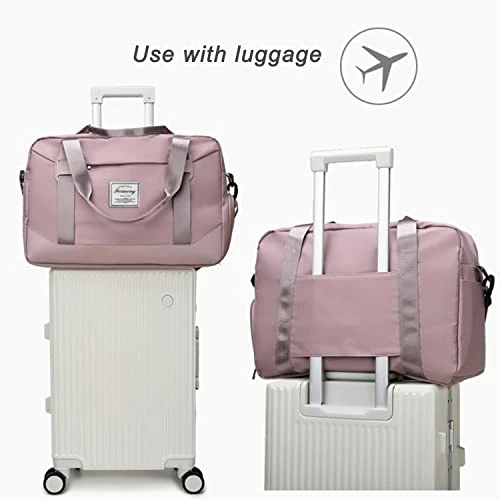 FOAN & MABLE Womens Travel Bags, Weekender Carry On For Women, Sports Gym Bag, Workout Duffel Bag, Overnight Shoulder Bag Fit 15.6 Inch Laptop Pink Large 8 FOAN & MABLE Womens Travel Bags, Weekender Carry On For Women, Sports Gym Bag, Workout Duffel Bag, Overnight Shoulder Bag Fit 15.6 Inch Laptop Pink Large - Image 6