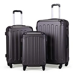 Sandinrayli 3 Pcs Luggage Set, Lightweight & Durable Travel Suitcase With Spinner Wheels, 20β 24β 28β Hardside Spinner Set