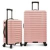 U.S. Traveler Boren Polycarbonate Hardside Rugged Travel Suitcase Luggage With 8 Spinner Wheels, Aluminum Handle, Pink, 2-Piece Set, USB Port In Carry-On 1 U.S. Traveler Boren Polycarbonate Hardside Rugged Travel Suitcase Luggage With 8 Spinner Wheels, Aluminum Handle, Pink, 2-Piece Set, USB Port In Carry-On -Vera Bradley Shop 418MX8 534S