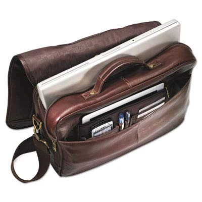 Samsonite Leather Flapover Case, 16 X 6 X 13, Brown 5 Samsonite Leather Flapover Case, 16 X 6 X 13, Brown - Image 3