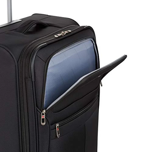 SwissGear 4010 Softside Luggage With Spinner Wheels, Black, Checked-Medium 23-Inch 4 SwissGear 4010 Softside Luggage With Spinner Wheels, Black, Checked-Medium 23-Inch - Image 2