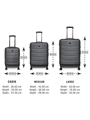 HEYS EZ Access 2.0 Range Charcoal Color Hard Large Luggage, Silver, Luggage 4 HEYS EZ Access 2.0 Range Charcoal Color Hard Large Luggage, Silver, Luggage - Image 2