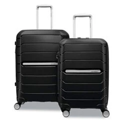 Samsonite Freeform Hardside Expandable With Double Spinner Wheels, Black, 2-Piece Set (21/28)