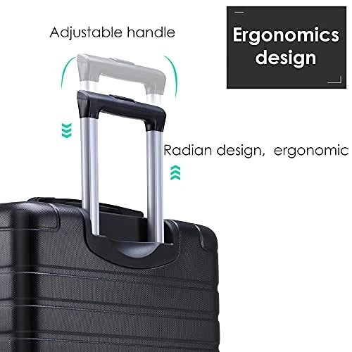 3 Piece Set Luggage Spinner Hardshell Lightweight Durable Suitcase TSA Lock, Women Men Teens Home Outdoor School Travel Carry On Luggage Sets, 20/24/28 Inch Black 7 3 Piece Set Luggage Spinner Hardshell Lightweight Durable Suitcase TSA Lock, Women Men Teens Home Outdoor School Travel Carry On Luggage Sets, 20/24/28 Inch Black - Image 5