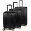Badgley Mischka Modern Trolley Diamond 3 Piece Expandable Spinner Wheels Luggage / Suitcase Set (Black) -Vera Bradley Shop 419bfJvsxUL
