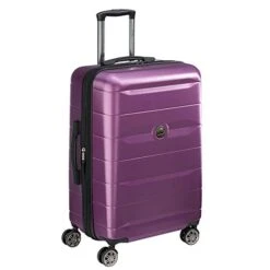 DELSEY Paris Comete 2.0 Hardside Expandable Luggage With Spinner Wheels, Purple, Checked-Medium 24 Inch -Vera Bradley Shop 41AAzutuM3L