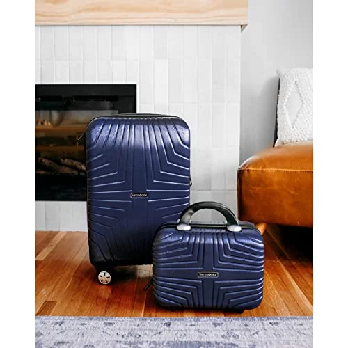 Samsonite Hers N Hers Luggage With Spinner Wheels, 2-Piece Set (BeautyCrate Plus Carry-On), Blueberry 4 Samsonite Hers N Hers Luggage With Spinner Wheels, 2-Piece Set (BeautyCrate Plus Carry-On), Blueberry - Image 2