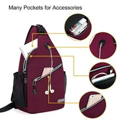 MOSISO Rope Sling Backpack (Up To 13 Inch), Multipurpose Crossbody Chest Shoulder Outdoor Travel Hiking Daypack, Wine Red 13 MOSISO Rope Sling Backpack (Up To 13 Inch), Multipurpose Crossbody Chest Shoulder Outdoor Travel Hiking Daypack, Wine Red -Vera Bradley Shop 41Ae831Rx3L