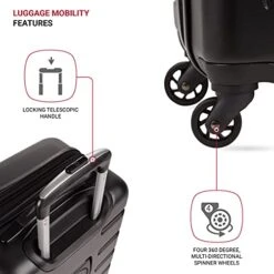 SwissGear 7366 Hardside Expandable Luggage With Spinner Wheels, Black, Carry-On 18-Inch 17 SwissGear 7366 Hardside Expandable Luggage With Spinner Wheels, Black, Carry-On 18-Inch -Vera Bradley Shop 41B6ijnkoNS