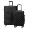 Kenneth Cole Reaction Diamond Tower Luggage Collection Lightweight Hardside Expandable 8-Wheel Spinner Travel Suitcase, Black, 2-Piece Set (20" & 28") -Vera Bradley Shop 41BBu3xdoQL