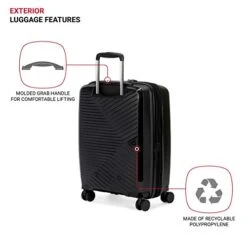 SwissGear 8836 Durable Expandable Spinner Luggage, Black, Carry-On 20-Inch 17 SwissGear 8836 Durable Expandable Spinner Luggage, Black, Carry-On 20-Inch -Vera Bradley Shop 41BLQ7km5rL