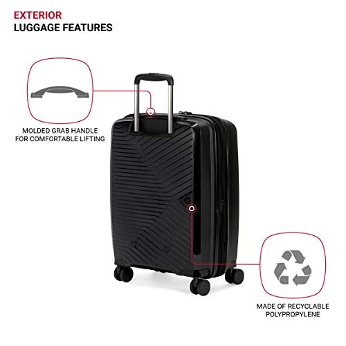 SwissGear 8836 Durable Expandable Spinner Luggage, Black, Carry-On 20-Inch 9 SwissGear 8836 Durable Expandable Spinner Luggage, Black, Carry-On 20-Inch - Image 7