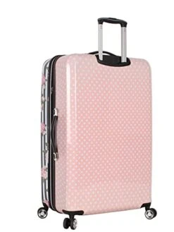 Betsey Johnson Designer Luggage Collection - Expandable 3 Piece Hardside Lightweight Spinner Suitcase Set - Travel Set Includes 20-Inch Carry On, 26 Inch And 30-Inch Checked Suitcase (Stripe Roses) -Vera Bradley Shop 41B w1med2L