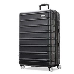 Samsonite Omni 2 Hardside Expandable Luggage With Spinner Wheels, Midnight Black, Checked-Large 28-Inch