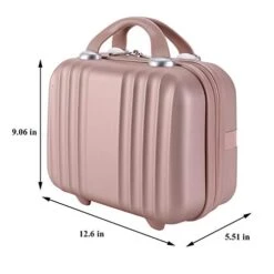 Exttlliy Mini Hard Shell Hard Travel Luggage Cosmetic Case, Small Portable Carrying Case Suitcase For Makeup (Rose Gold) 12 Exttlliy Mini Hard Shell Hard Travel Luggage Cosmetic Case, Small Portable Carrying Case Suitcase For Makeup (Rose Gold) -Vera Bradley Shop 41BvvDYiEAL