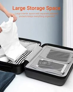 NINETYGO Carry On Luggage 22x14x9 With Spinner Wheels, 100% Polycarbonate Hardside Luggage, Carry On Suitcase With TSA Lock For Travel, Super Durability & Slim Simplistic Design (20-Inch Black) -Vera Bradley Shop 41CLUZ2o yL