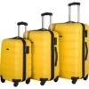 Expandable 3 Piece Luggage Sets Hardside Durable Suitcase With Spinner Wheels TSA Lock, 3 Pcs Carry On Case Travel Home Outdoor School Lightweight Trolley Case ( 20" 24" 28" Yellow) -Vera Bradley Shop 41Cma9yED5S