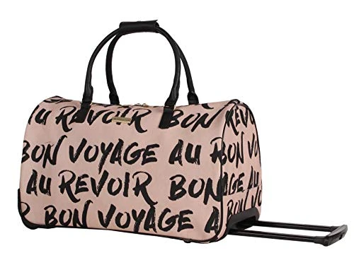 BCBGeneration BCBG Luggage PERF-ECT Wheeled Duffel Carry On Bag (Perf-ECT Pink) 3 BCBGeneration BCBG Luggage PERF-ECT Wheeled Duffel Carry On Bag (Perf-ECT Pink)