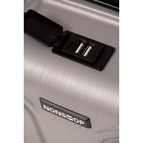 NONSTOP Luggage Expandable Spinner Wheels Hard Side Shell Travel Suitcase Set 3 Piece Lightweight With TSA Lock And Double USB Port, NEW YORK Collection (Silver, 3-Piece Set (20/24/28)) 7 NONSTOP Luggage Expandable Spinner Wheels Hard Side Shell Travel Suitcase Set 3 Piece Lightweight With TSA Lock And Double USB Port, NEW YORK Collection (Silver, 3-Piece Set (20/24/28)) - Image 5