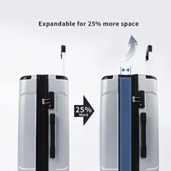 Merax 3 Piece Luggage Sets ABS Expandable Spinner Suitcase With TSA Lock 20 Inch 24 Inch 28 Inch -Vera Bradley Shop 41D9U9DOrtL