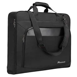 Modoker Suit Luggage Garment Bag With Shoulder Strap, Suit Carry On Bag Hanging Suitcase Black Garment Bags For Men Women Business Travel