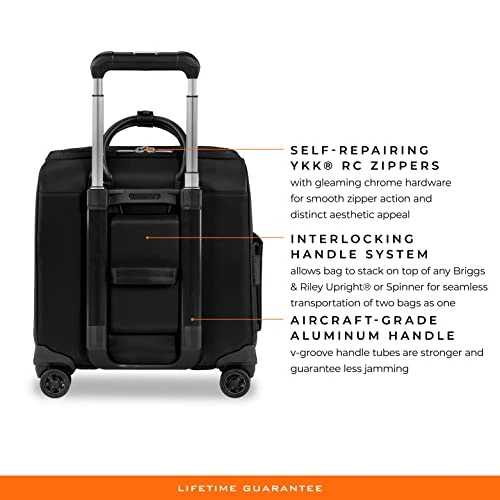 Briggs & Riley Rhapsody Softside Underseat Carry On Cabin Spinner, Black, Wide 16-Inch 16 Briggs & Riley Rhapsody Softside Underseat Carry On Cabin Spinner, Black, Wide 16-Inch - Image 14